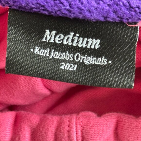 Karl Jacobs Enchantment Hoodie Mens M Purple Multi Colorblock Gamer Streetwear‎ - Picture 7 of 16